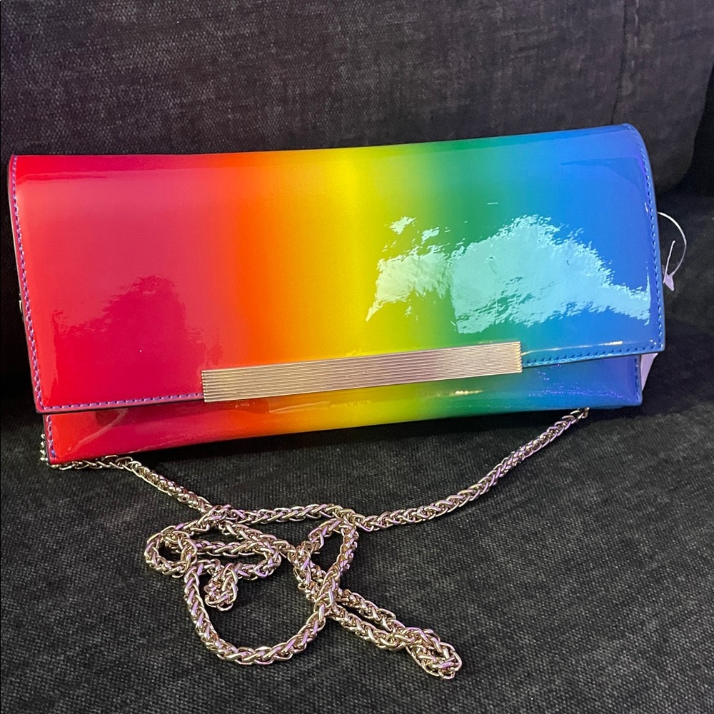 Aldo Multicolor Clutch with Chain Strap
